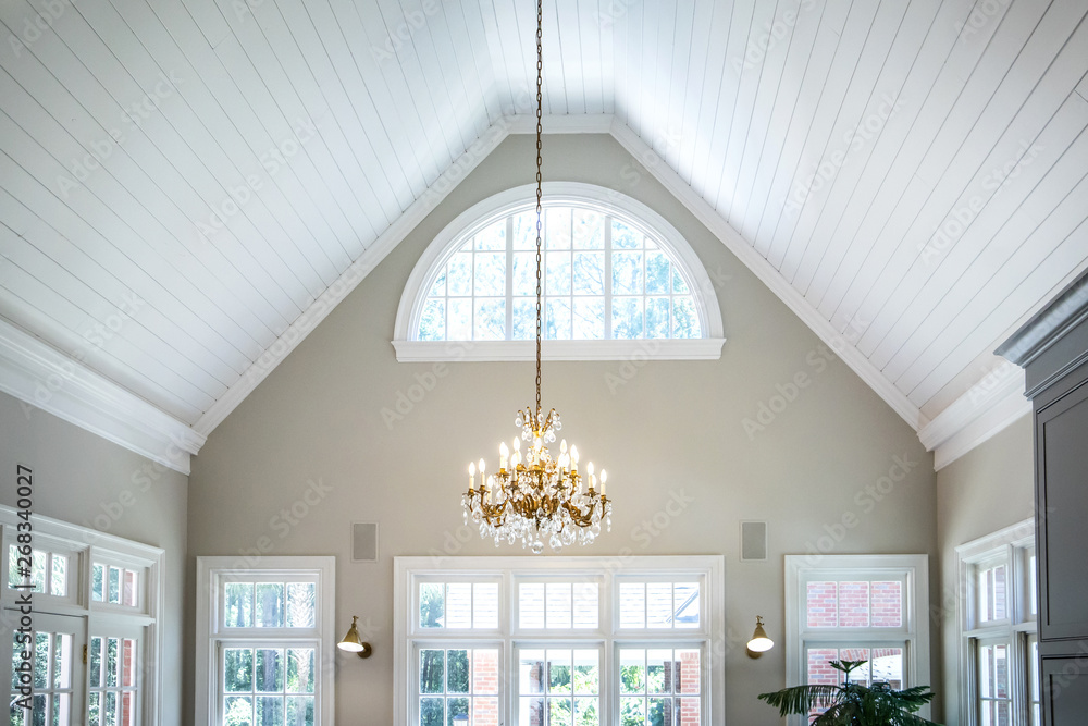 vaulted ceiling in home